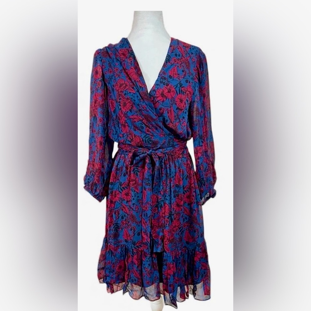 Shoshanna Multi Color Wrap Dress